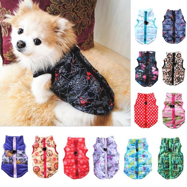 

dog apparel warm clothes for small windproof winter pet coat with buckle padded puppy outfit vest supplies