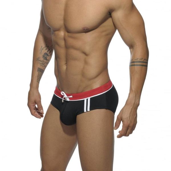 

men's swimwear bikini side tape swimming briefs low waist drawstring board surfing shorts trunks beach bathing suit