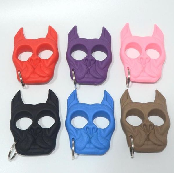 

emergency self defense keychain personal safty plastic steel talon dog key chain charm car keychains 6 colors, Silver