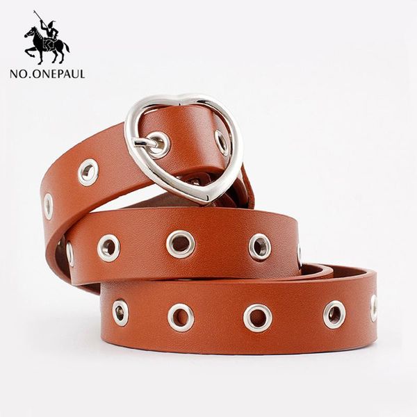 

belts no.onepaul leather metal heart belt female cute black harajuku ladies pants party dress print for fashion women, Black;brown