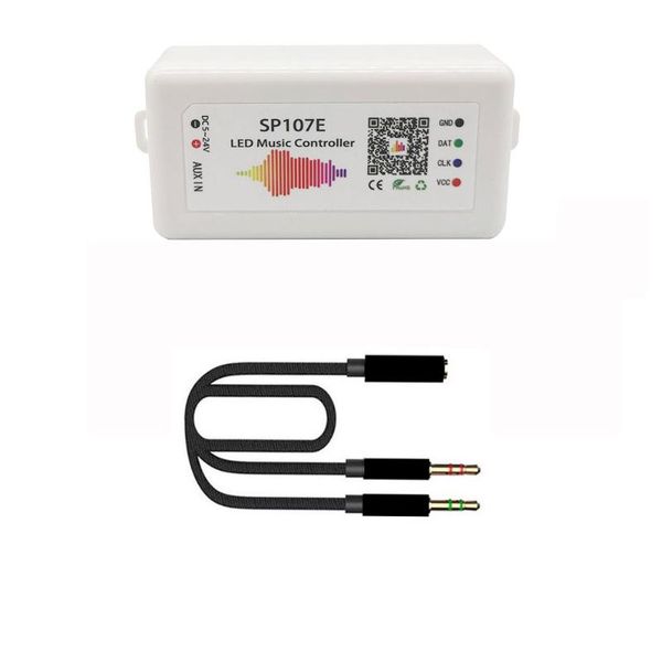

strips sp107e led controller bluetooth pixel ic spi music by phone app for lpd8806 ws2812 sk6812 sk9822 rgbw apa102 strip dc5-24v