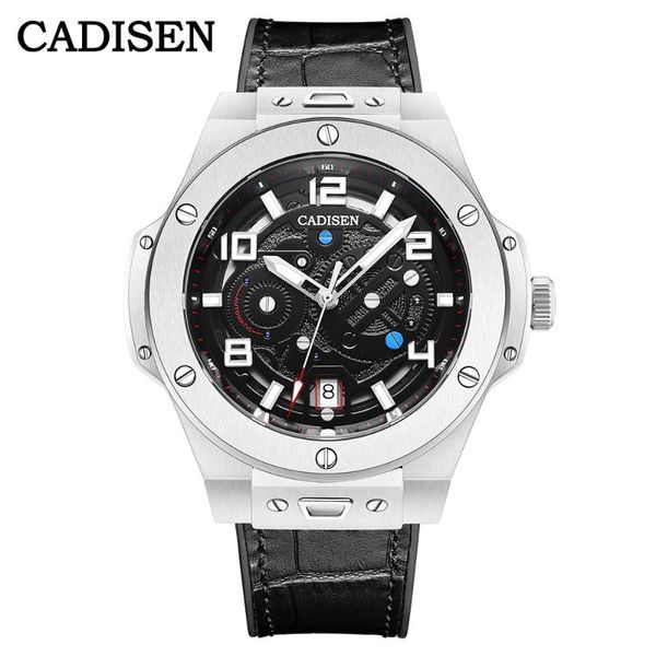 

wristwatches 2021 cadisen men's watches automatic watch for men mechanical wristwatch nh35a 100m waterproof reloj hombre, Slivery;brown
