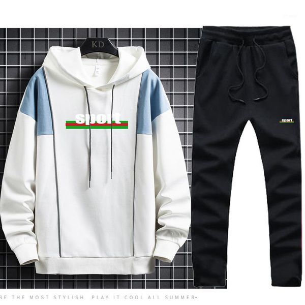 

men's hoodies & sweatshirts floral gym tracksuit sport jacket suit set trousers jogging bottom blazer train track 4 colors, Black
