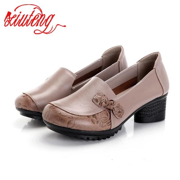 

dress shoes xiuteng 2021 spring autumn casual thick heeled heels platform pumps black white beige size 36-41