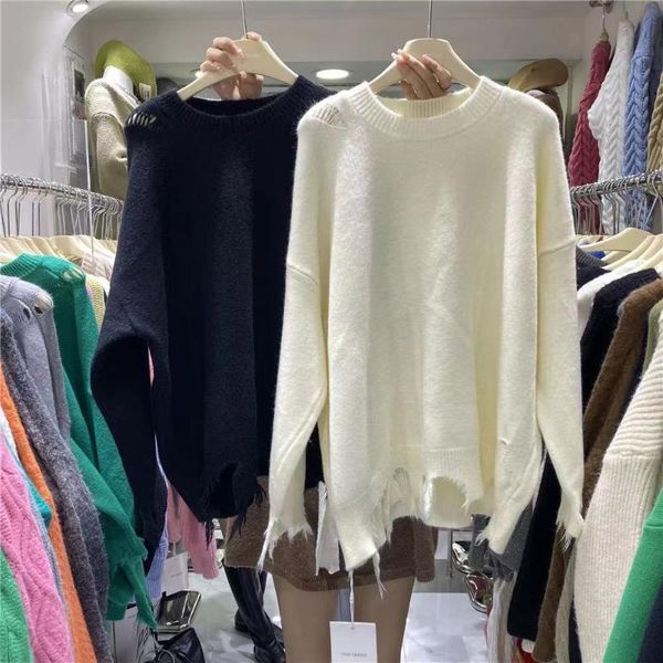 

women's sweaters zk2024 fashion 2021 runway luxury european design party style clothing, White;black