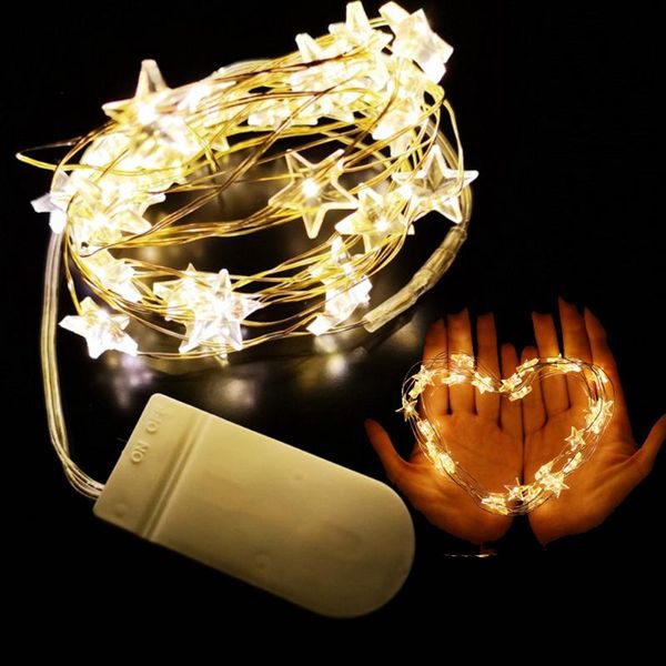Saiten LED-Lichterkette, batteriebetrieben, für Feiertage, Feen, Party, Hochzeit, Dekoration, Weihnachtslampe, Weihnachtsbeleuchtung