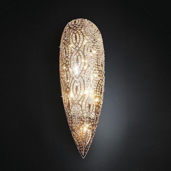 

wall lamp american country background bedroom bedside creative villa retro wrought iron crystal living room