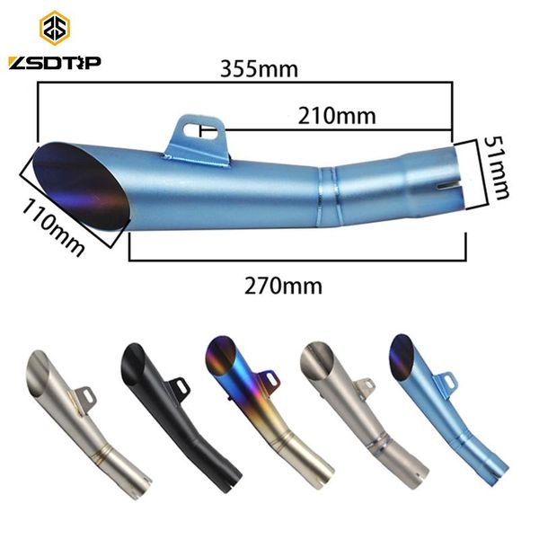 

motorcycle exhaust system zsdtrp stainless steel for gp hp muffler pipe slip-on r6 with db killer yzf-r6 racer