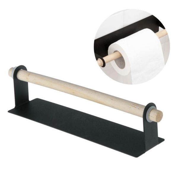 

iron paper roll shelf household tissue storage rack for toilet bathroom black