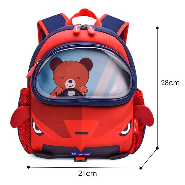 

3d cartoon car kids bag for 3-6 years old boys girls waterproof children school backpack cute school bag mochila infantil