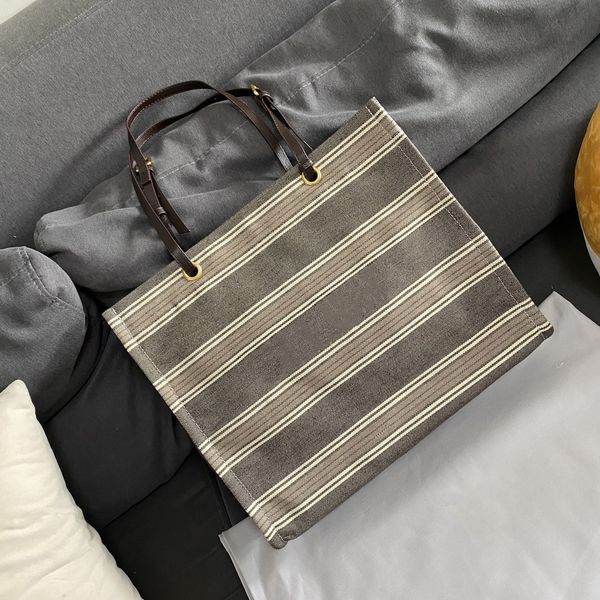 

stripe design pure and fashionable shopping bags casual canvas texture really very practical summer back is nothing but a sweet appearance l