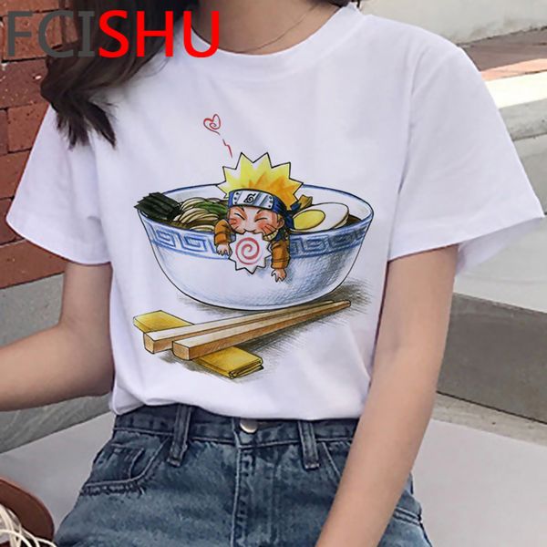 

naruto t shirt akatsuki harajuku funny cartoon women japanese anime t-shirt sasuke ullzang graphic tshirt 90s tees female c0220, White