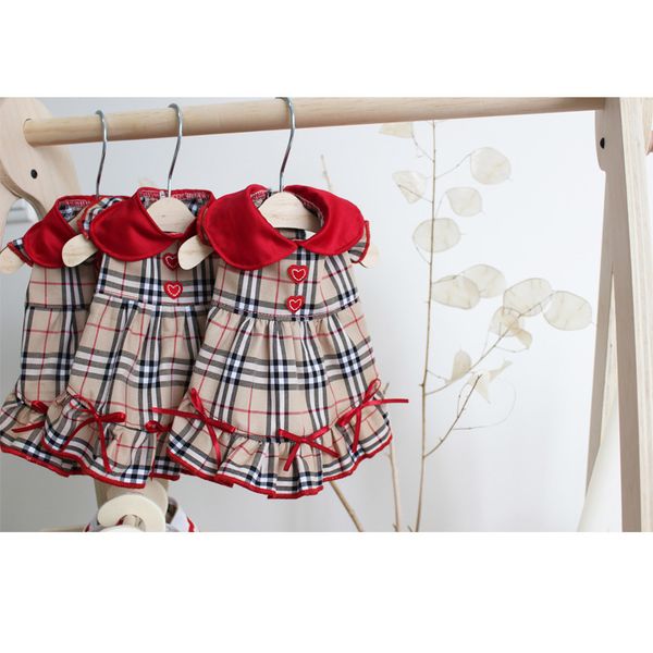 

spring and summer dog cloth cat teddy yorkshire pet doll shirt plaid shirt thin