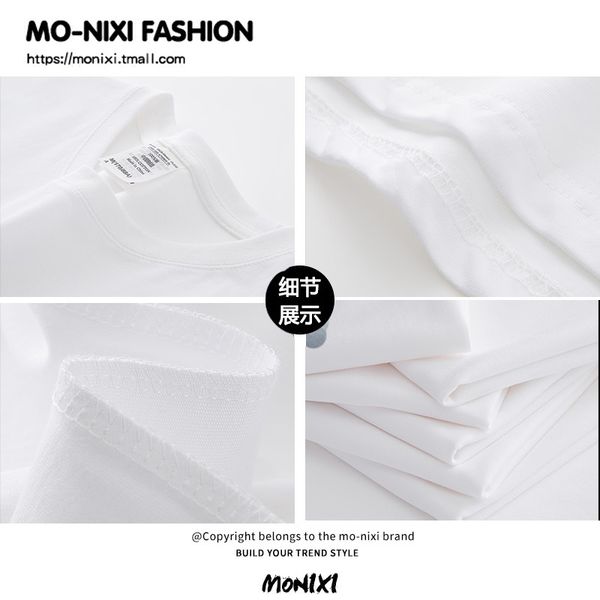 

factory t shirt v co branded short t-shirt men's 2021 summer high street fashion brand couple half sleeve, White;black