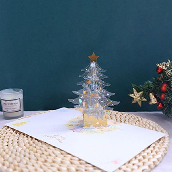 

gift wrap postcards invitations cards with envelope festival christmas gifts happy birthday 3d -up tree castle greeting