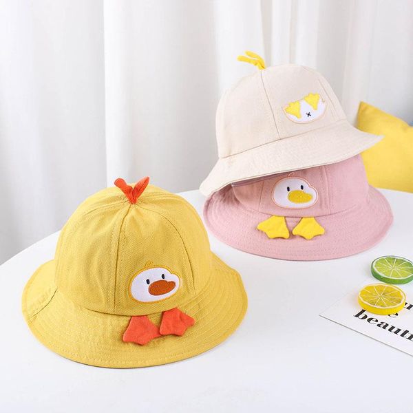 

caps & hats w189 6-24 month born baby boy girl bucket hat cotton fisherman kids summer toddler boys girls panama sun cap for, Yellow