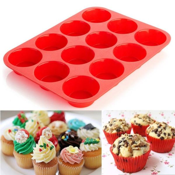

12 cup silicone muffin cupcake baking pan non stick dishwasher microwave safe silicone muffin cupcake baking pan non stick