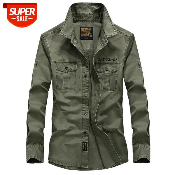 

brand military army shirt men 2020 spring autumn 100% cotton long sleeve mens shirts plus size 4xl 5xl 6xl camisa masculina #lt5r, White;black