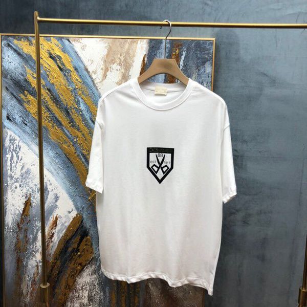 

loose version ins style short sleeve round neck print retro fashion casual hip-hop street t-shirt women's men's t-shirt j666