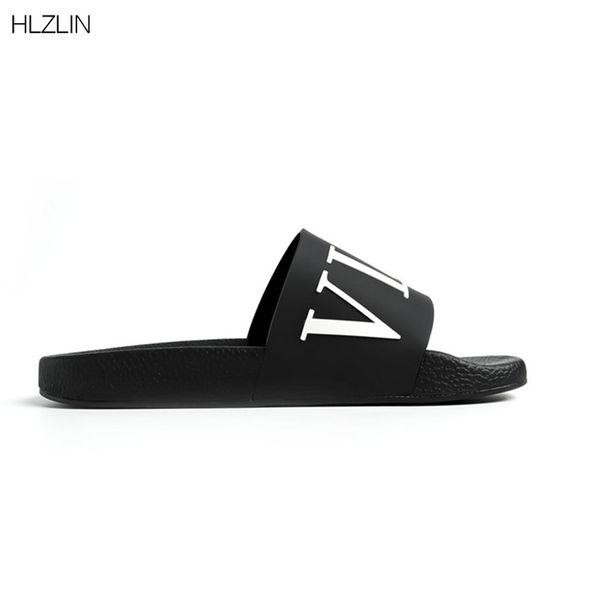 

80% off store online rivet slippers men's summer fashion outer wear trend non-slip outdoor letter flip-flop waterproof beach shoes tide, Black
