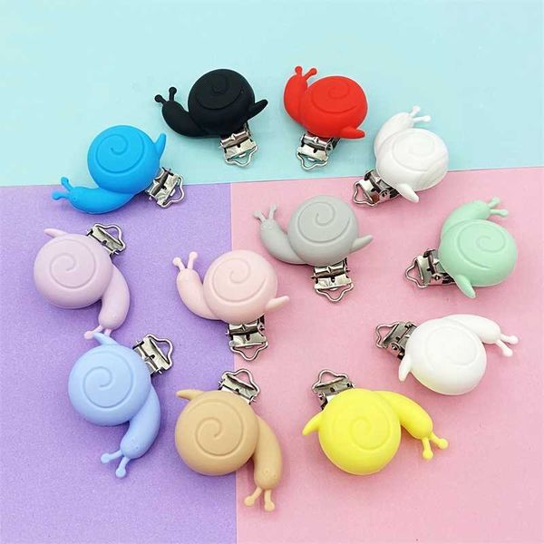 

pacifiers# 10pcs baby pacifier clips snail dummy teething soother nursing jewelry toy accessory holder