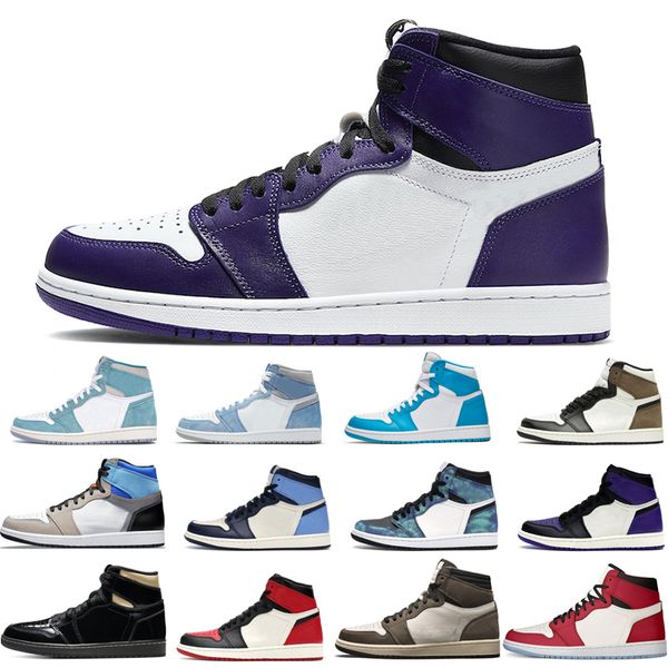 

1s 1 new arrive basketball shoes man woman prototype turbo green royal unc dark mocha crimson tint pink glaze chicago cactus jack black gold