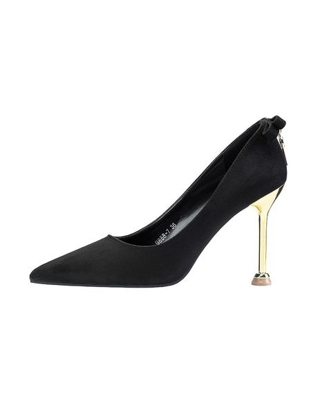 

dress shoes spring and autumn style stiletto all-match super high heel, Black