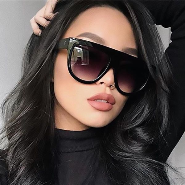 

square kardashian kim sunglasses vintage retro designer large women glasses black luxury flat sun pilot shades ehdmc, White;black