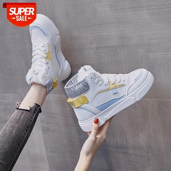 

2020 new arrive women shoes sneaker high pu leather lace up winter warm white sneakers women casual vulcanized shoes ladies #xl7r