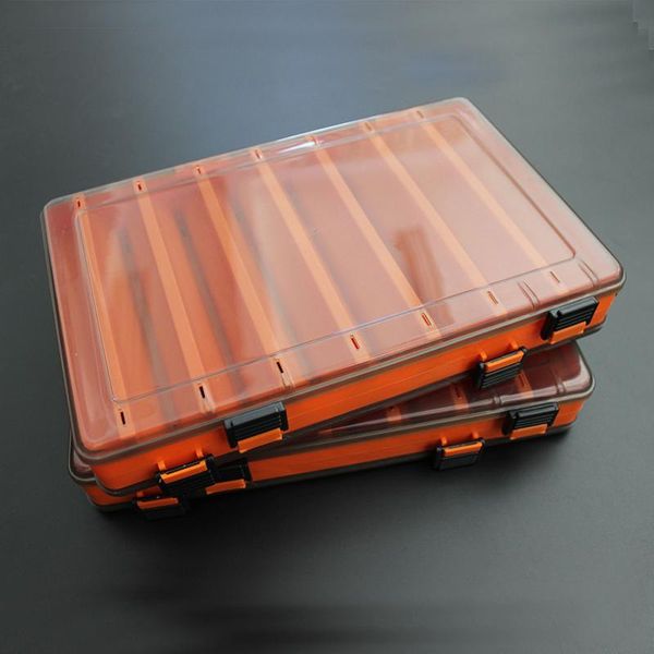 

fishing accessories lure box double sided tackle egi squid jig pesca minnows bait containe#8
