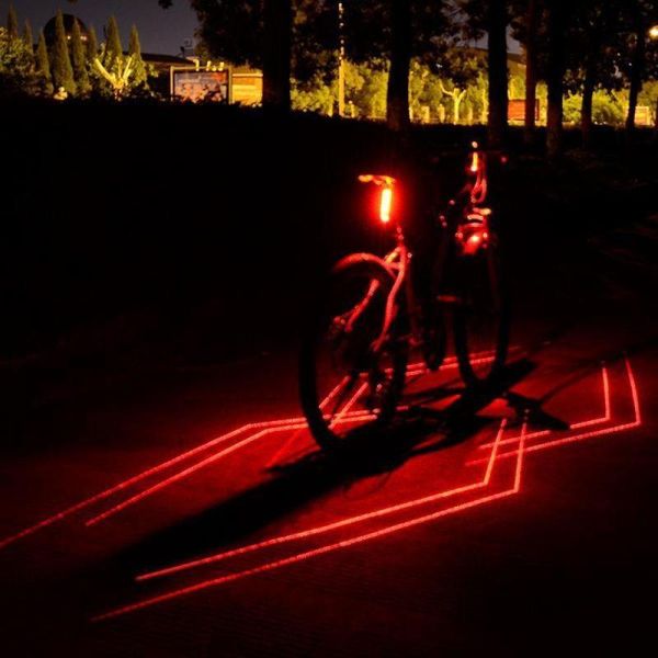 

bike lights warning lamp led bicycle waterproof laser super rechargeable bright cycling tail rear taillight usb safety