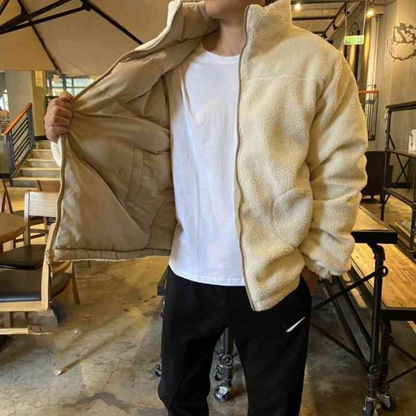 

men's down & parkas 20ss men winter warm quality stand collar solid color thick jackets male fashion casual parka coat streetwear windb, Black