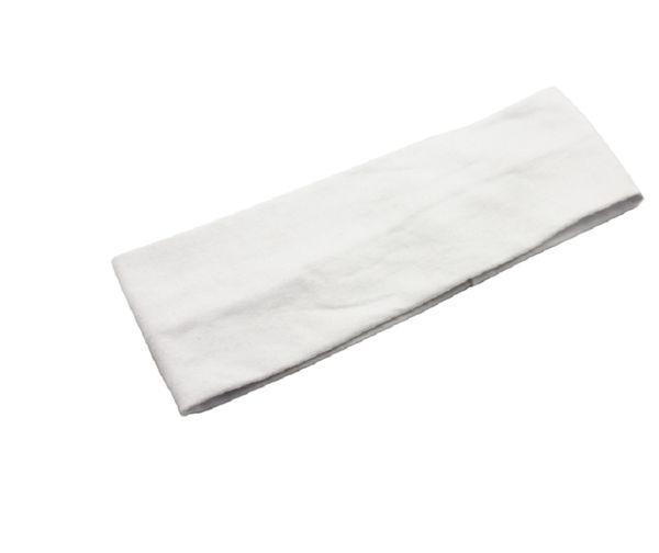 

hi-q 100% cotton women solid sport yoga dance biker wide headband hood stretch ribbon hair bands elastic head wrap, Slivery;white