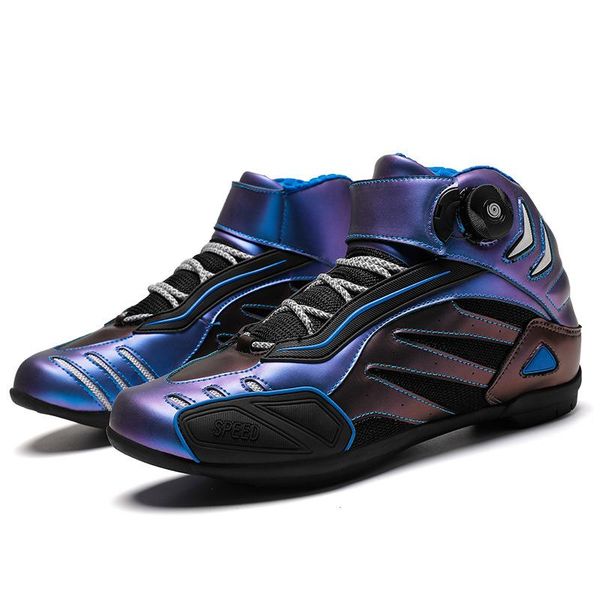 

cycling footwear motorcycle boots moto motorbike breathable riding equiment motorboats motocross touring biker shoes, Black