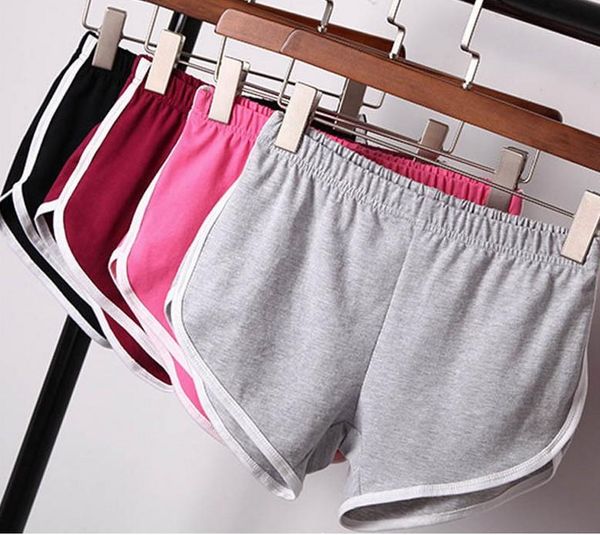 

women's shorts sports skinny casual lady elastic waist beach short pants women summer, White;black