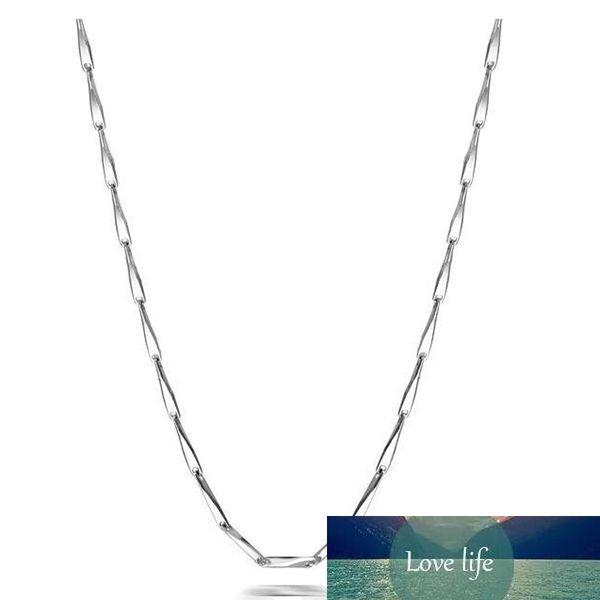 Серебряная мода 925 стерлингового бара цепи ожерелье 45см для мужского женского ожерелья кулон ювелирные изделия оптом S-N15