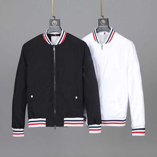 

designer mens french brand down jackets bomber windshield jacket women outerwear baseball uniform coats, Black