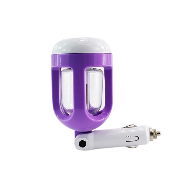 

car air freshener portable mini humidifier can rotate atomized aroma diffuser purifier purple