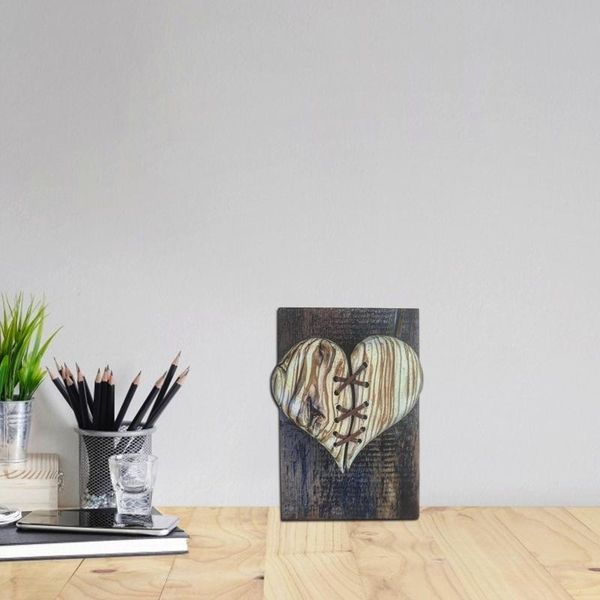 

frames acrylic wall decoration gifts made of broken heart leather decorations moden home red wood leat