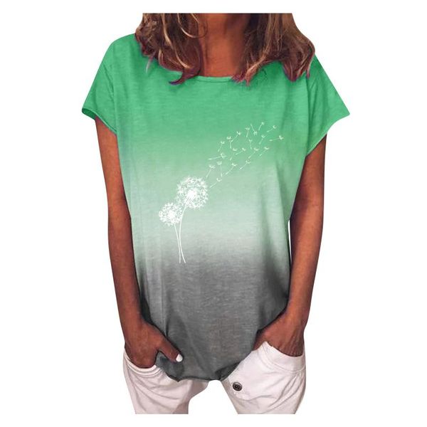 

women's t-shirt summer casual t-shirts women short sleeve printed o-neck pullover t shirts ladies loose tee, White