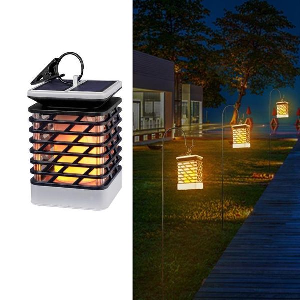 

bike lights solar outdoor espier led flickering flame torch powered lantern hanging decorative atmosphere lamp for pat