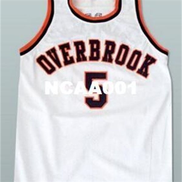 

vintage white 21ss #5 wilt chamberlain overbrook college jersey size s-4xl or custom any name or number jersey, Black