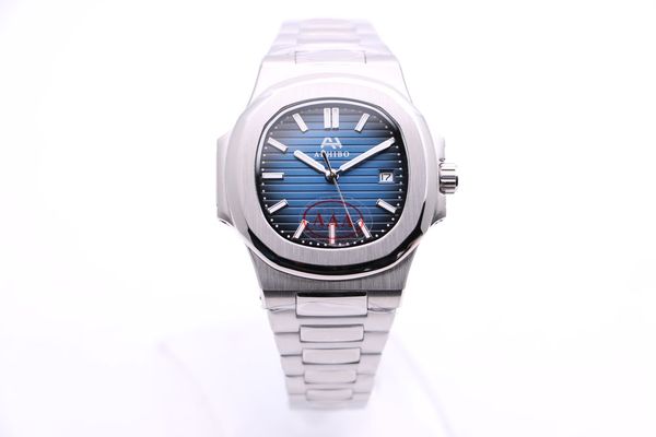 

brand new 7511 blue dial aehibo automatic mechaincal movement men watch watches 42mm hardlex stainless steel mens p2 wristwatches, Slivery;brown