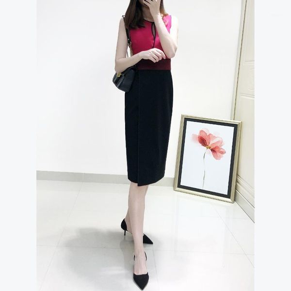 

color block pencil bodycon dress us 0-10 casual dresses, Black;gray