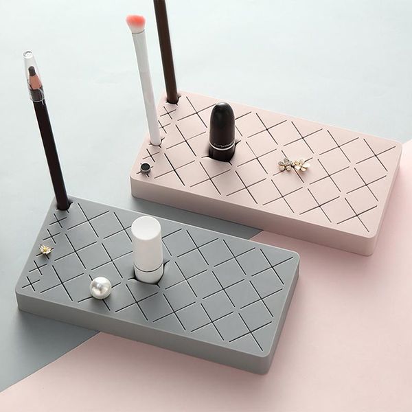 

silicone lipstick storage rack cosmetic storage box multi-creative creative cosmetics display rack household box