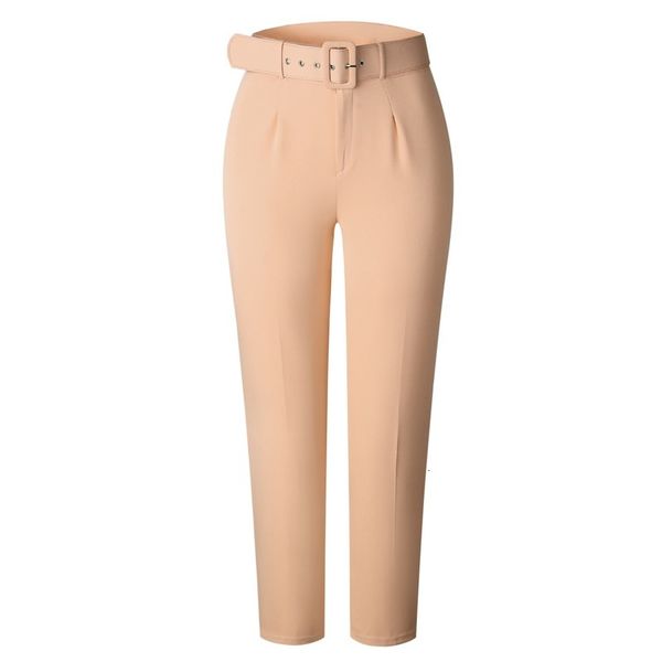 

2021 new women's european trousers, monochrome, high waist, leisure, simple, temperament, slim, spring and summer byjr, Black;white