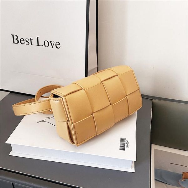 

evening bags luxury designer women handbag solid color plaid bag fashion woven small square chest broadband shoulder purse