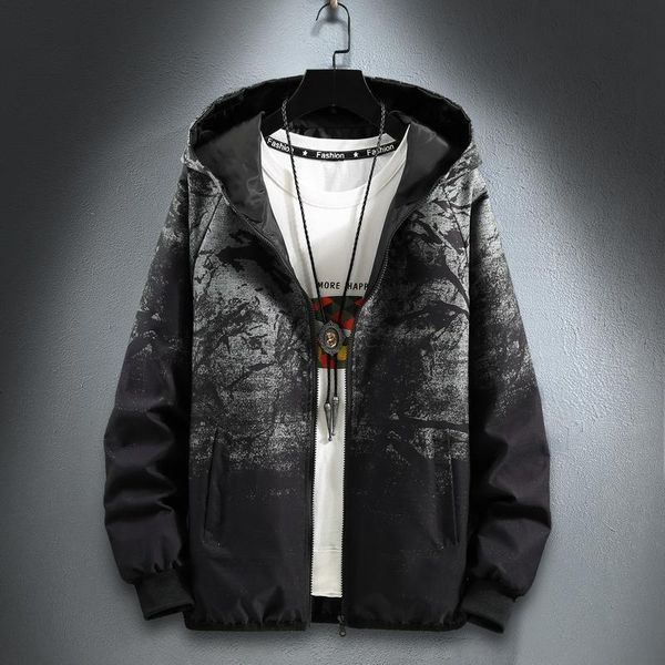 

men's jackets spring autumn casual double sided jacket men hooded streetwear windbreaker fashion outwear male coats, Black;brown