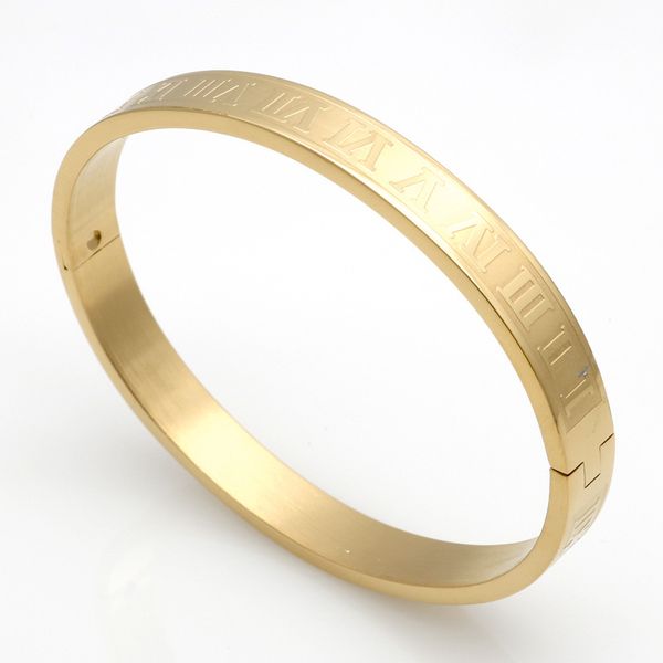 

2021 stainless steel jewelry roman lovers bracelet creative roman numerals bangle men bracelet stainless steel bracelet valentine's gif, White