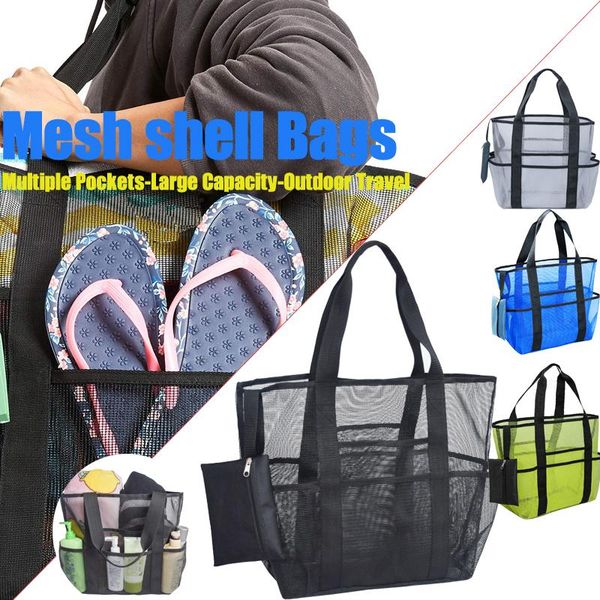 

outdoor bags latest travel beach mesh bag storage pouch hanging hiking multiple pockets home bathroom sundries clothing